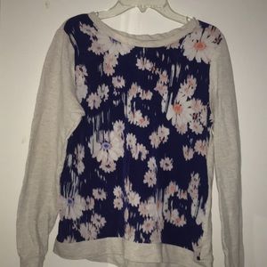Gray flower sweater